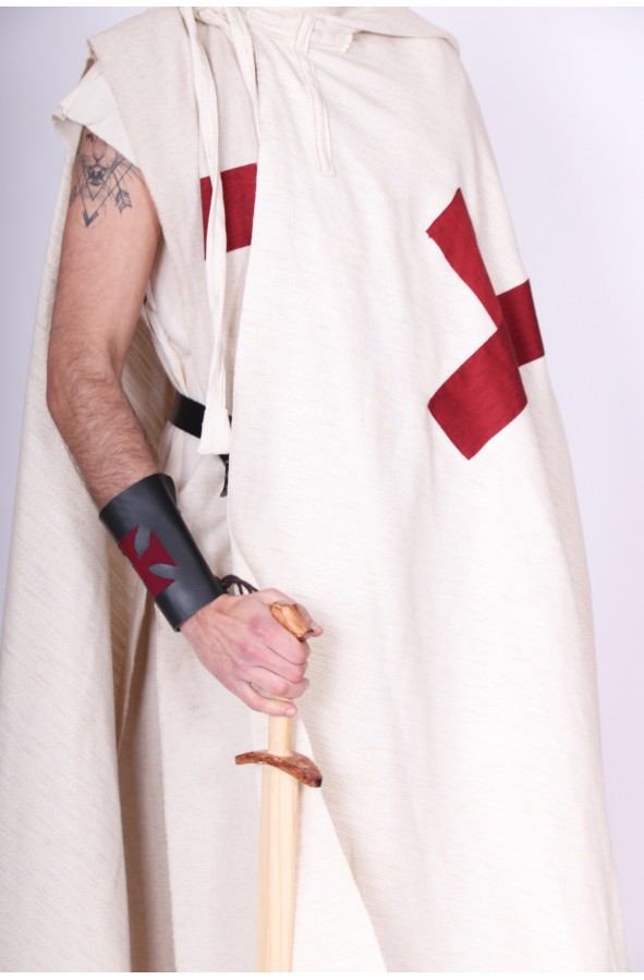 Medieval leather bracers with cross...