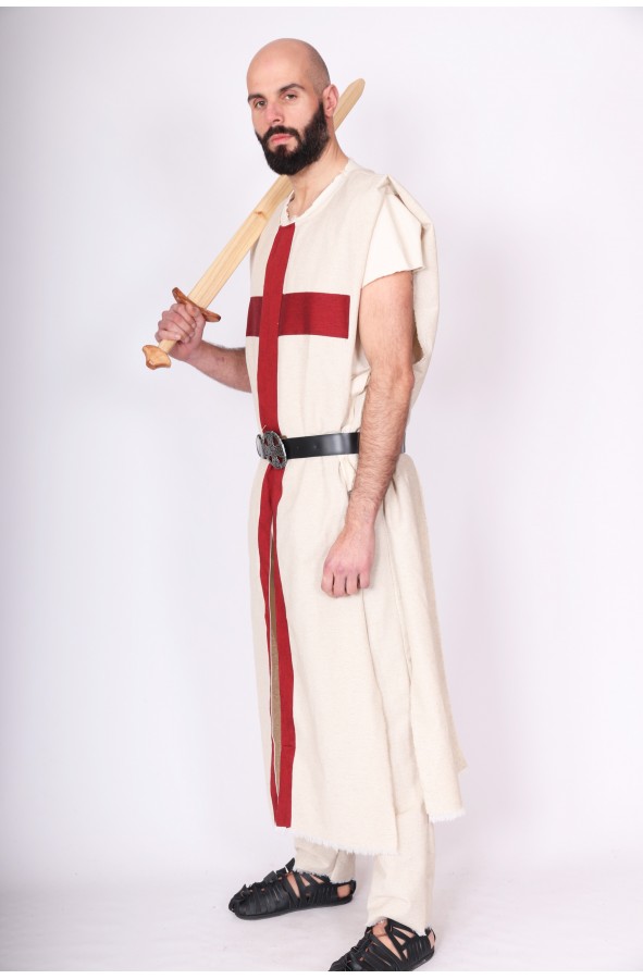 Cinturón templario con hebilla de cruz