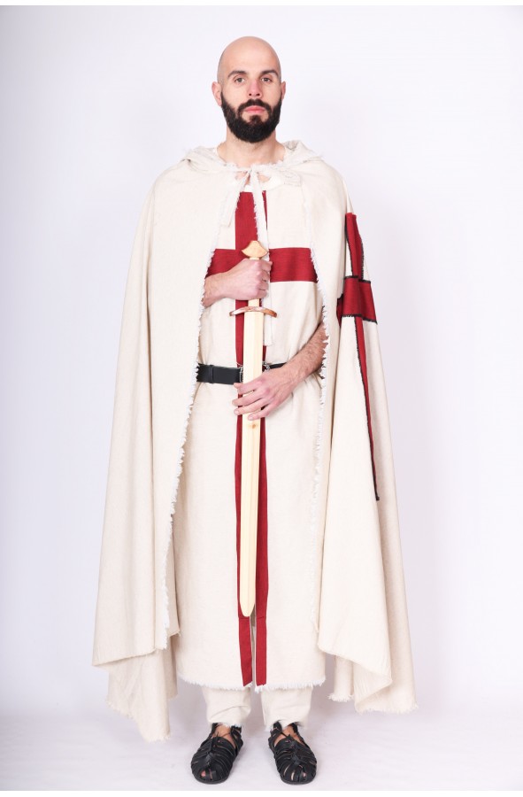 Cinturón templario con hebilla de cruz