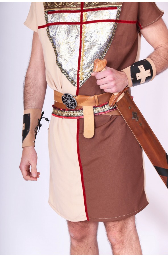 Cinturón medieval cuero con funda de...