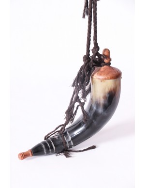 Closed horn with wooden cap