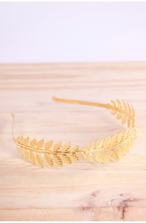 Golden Roman leaf headband