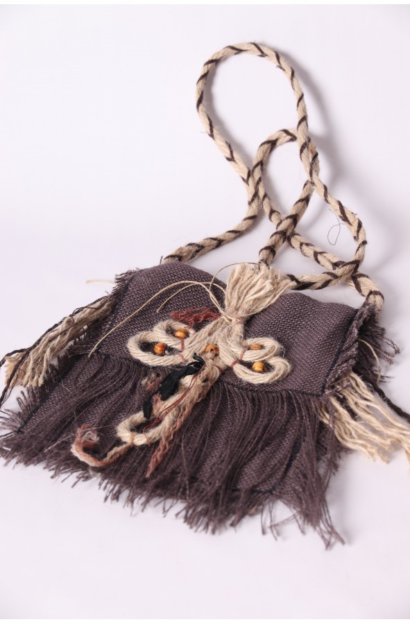 Medieval jute handmade bag