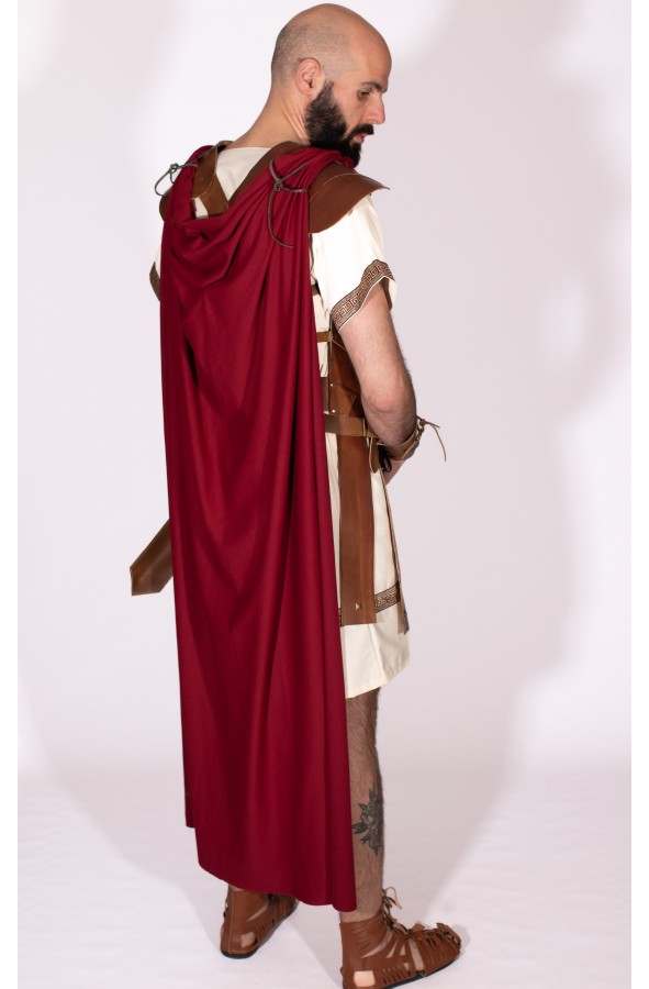 Vintage brown leather Roman armor...