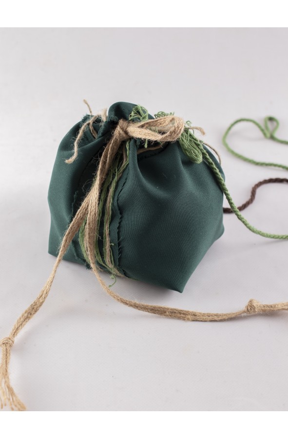 Medieval green pouch bag