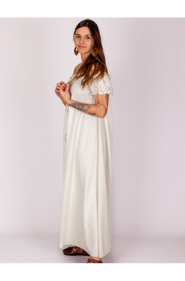 Medieval white off-the-shoulder dress Gloria