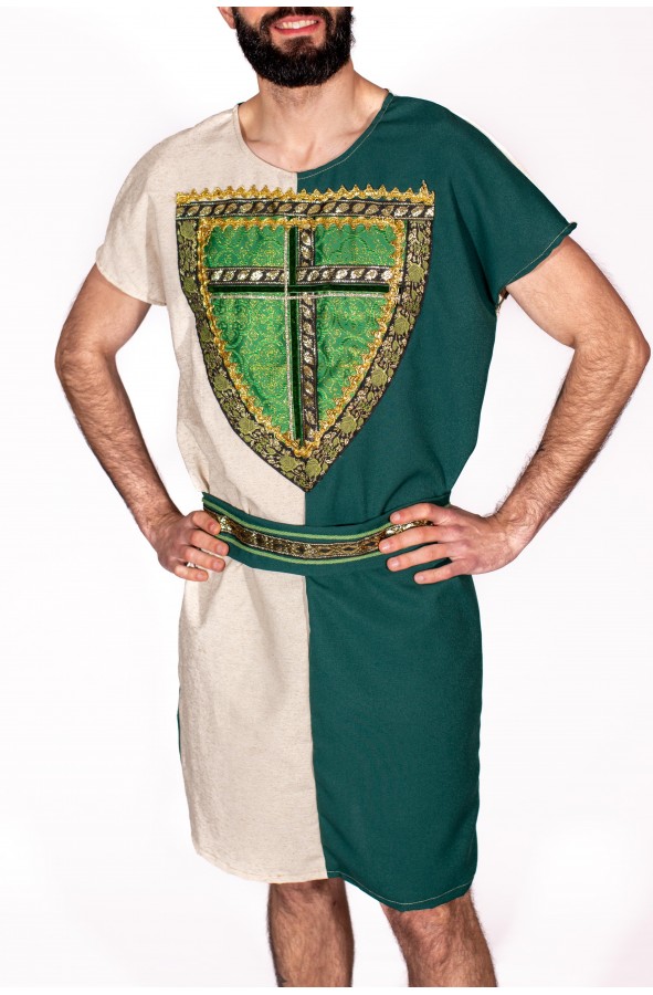 Medieval man costume with short sleeve medieval warrior Fernando