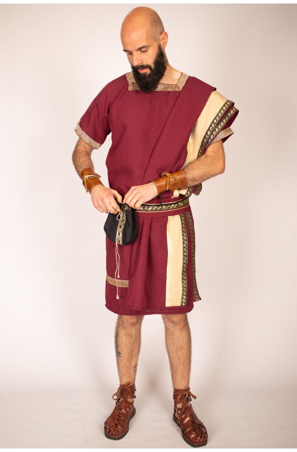 Traje romano hombre granate