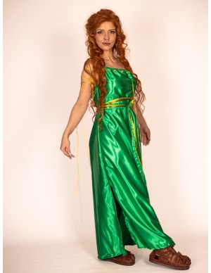 Green Roman Dress for Women...