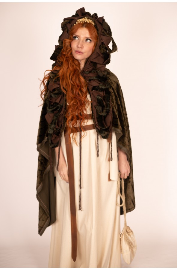 Cream Celtic-Viking Dress for Women -...