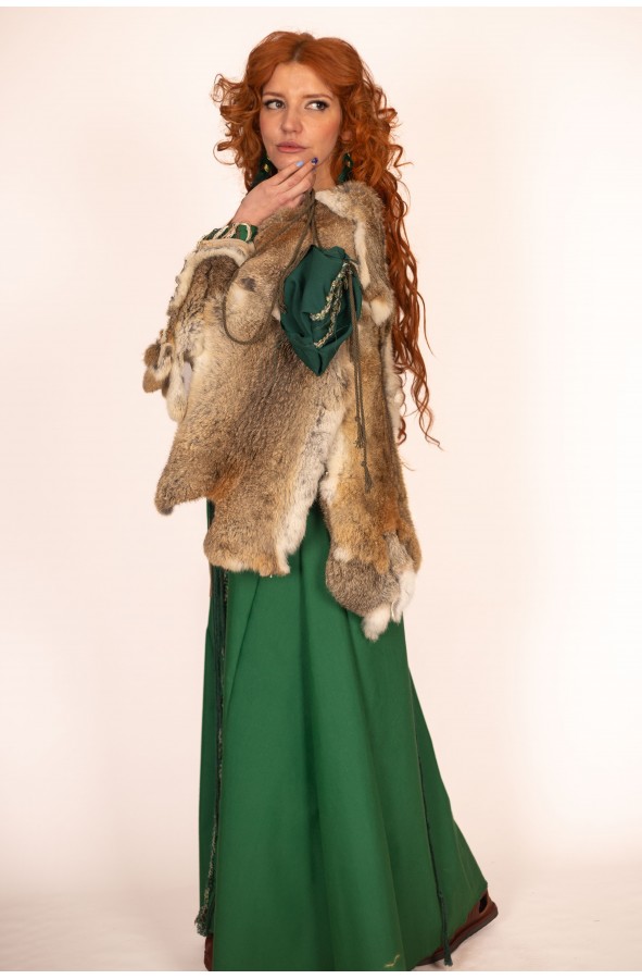 Capelina Medieval Larga de Conejos...