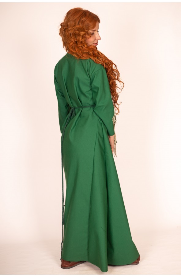Medieval Green Dress with Thread...