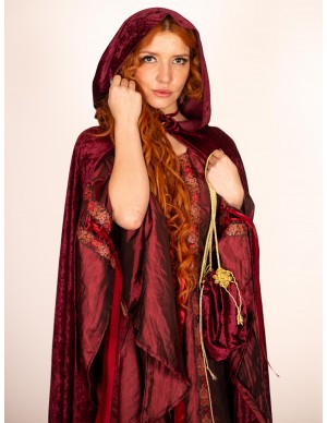 Garnet Velvet-Textured Bag...