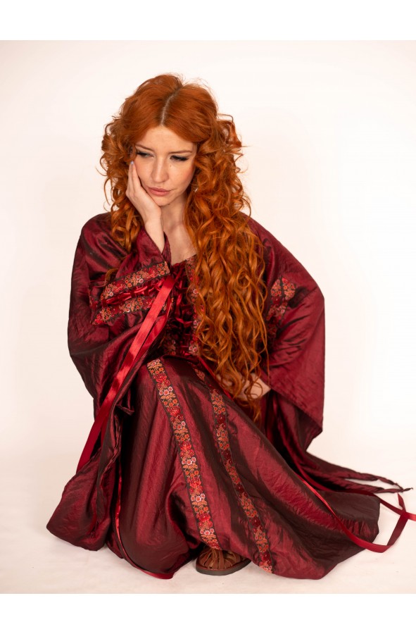 Vestido Granate de Dama Medieval...