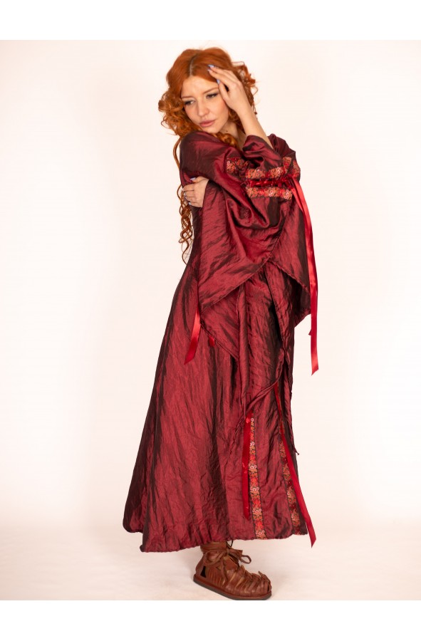 Garnet Medieval Lady's Dress with...