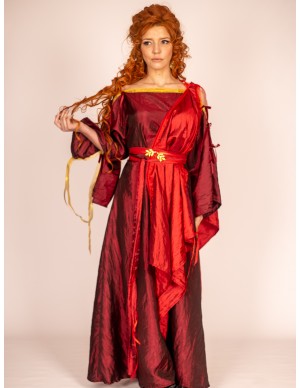 Maroon Roman Dress with...