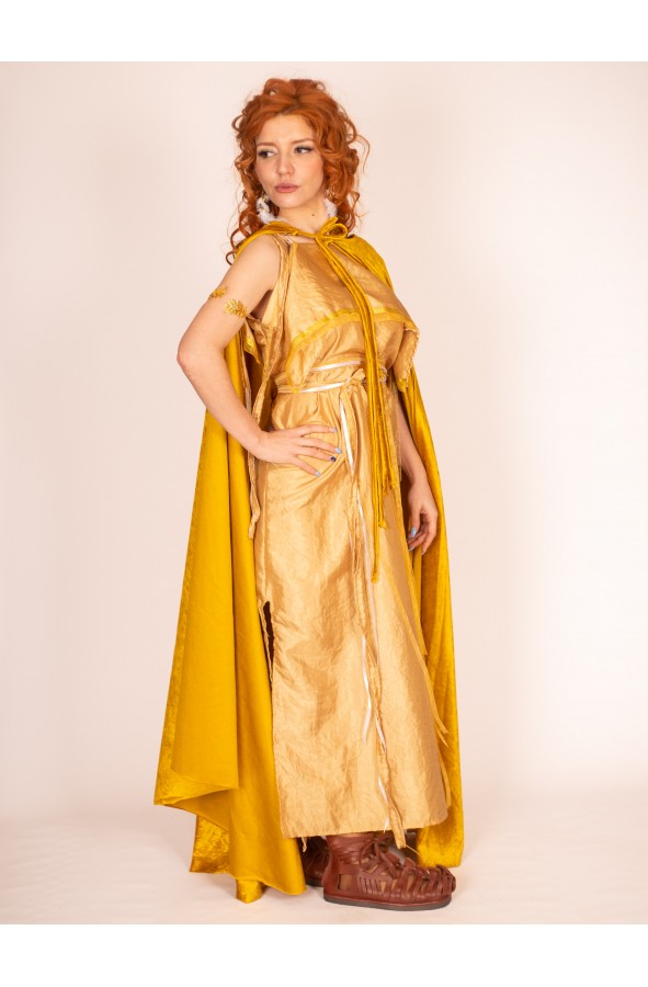 Golden Peplo Dress for Women: A...