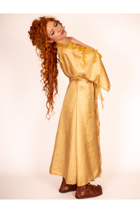 Golden Roman Dress: Freshness and...
