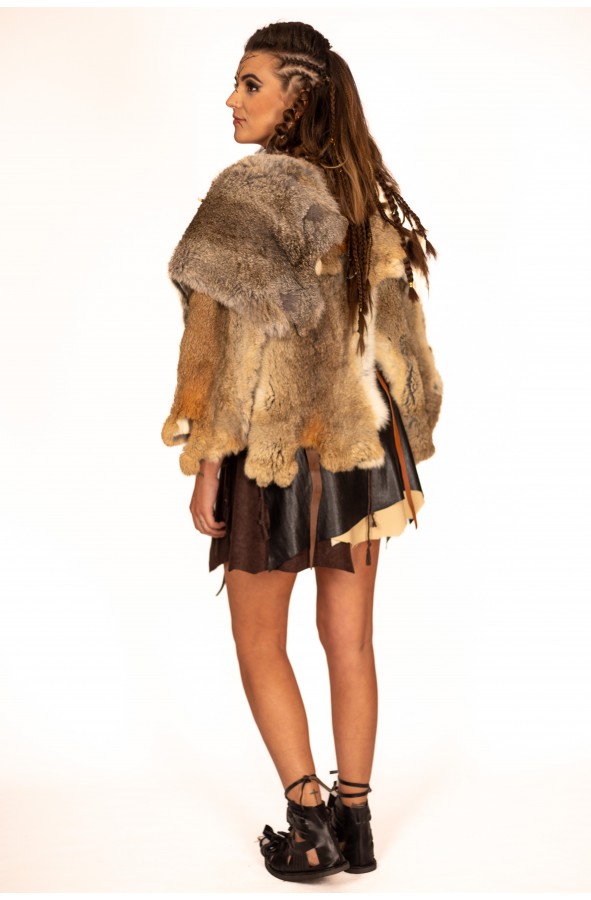 Celtic and Viking Rabbit Fur Cloak...