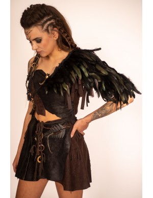 Hombrera de Plumas Negra...