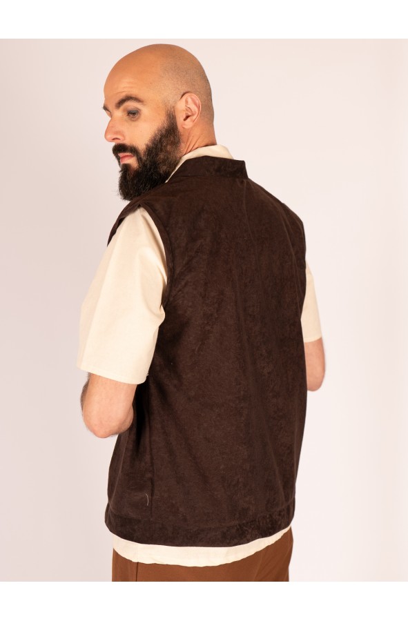 Chaleco Medieval en Ante Vegano –...