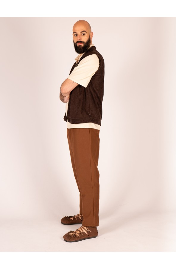 Chaleco Medieval en Ante Vegano –...