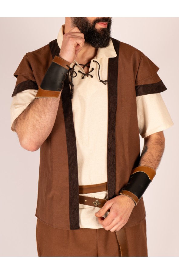 Leather medieval bracers