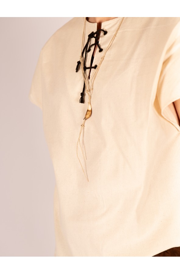 Camisa medieval corta de algodón...