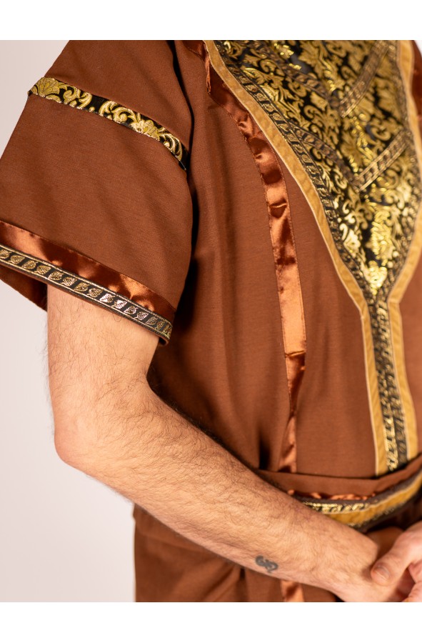 Medieval noble tunic with golden...