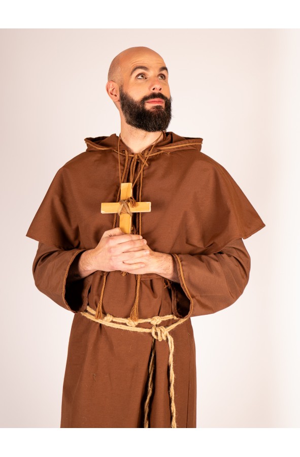 Medieval monk robe in cotton with...