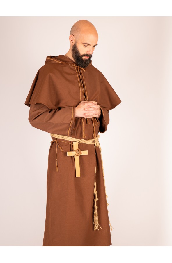 Medieval monk robe in cotton with...