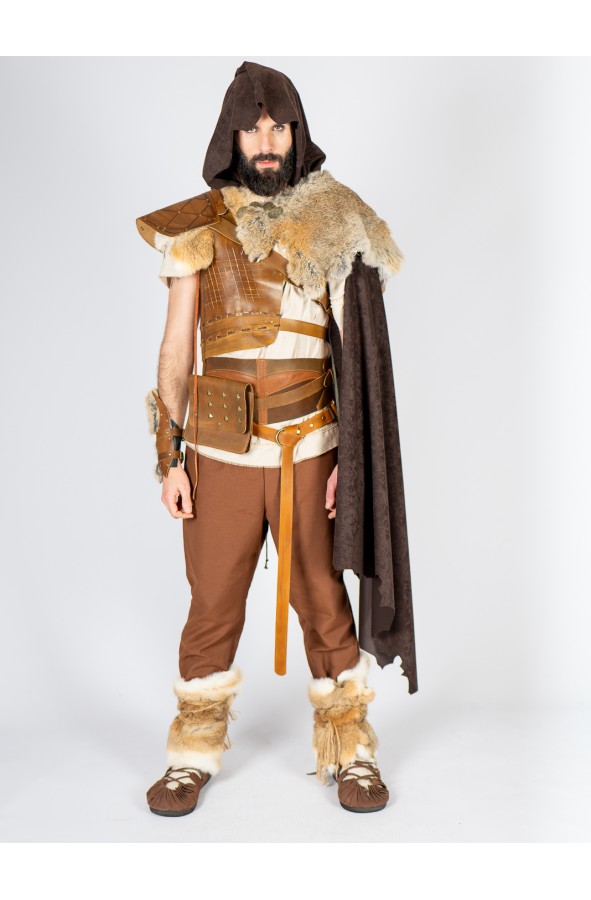 Short Rabbit Fur Shoulder Cape with...