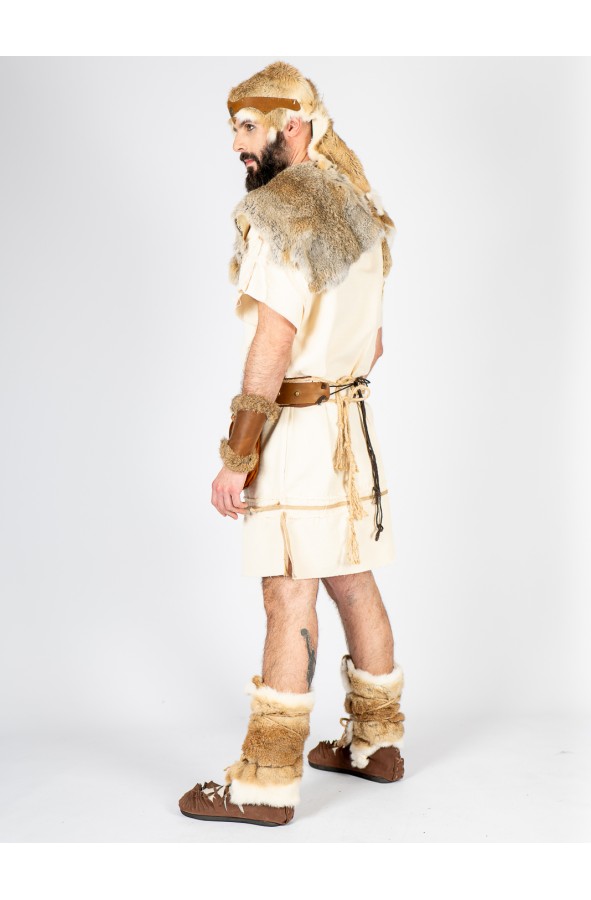 Rabbit Fur and Leather Headband with...