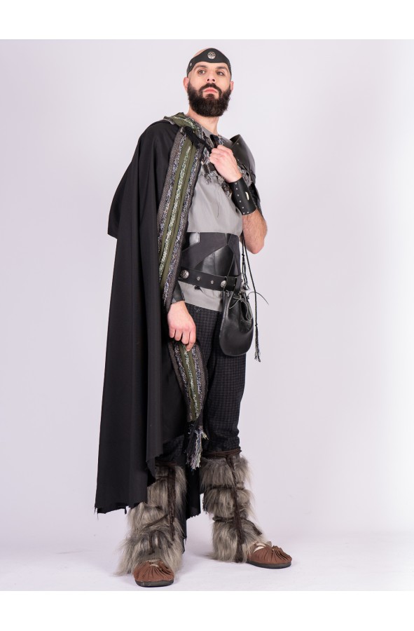 Viking or Celtic Hooded Cloak with...