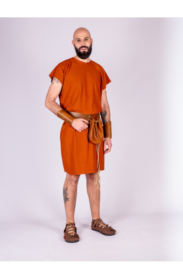 Roman Tunic in Terracotta Color with...