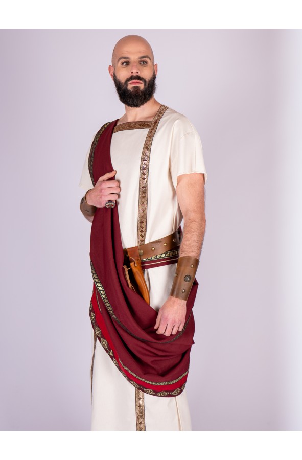 Roman Leather Belt with Rear Cord...