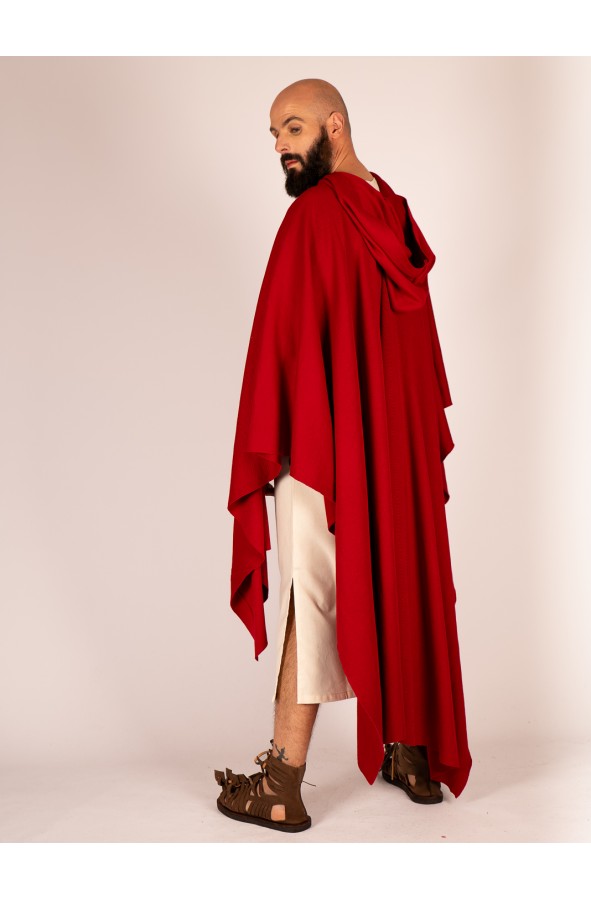 Túnica romana en blanco natural con...