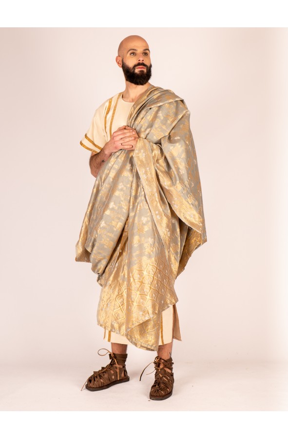 Traje de emperador romano con toga...