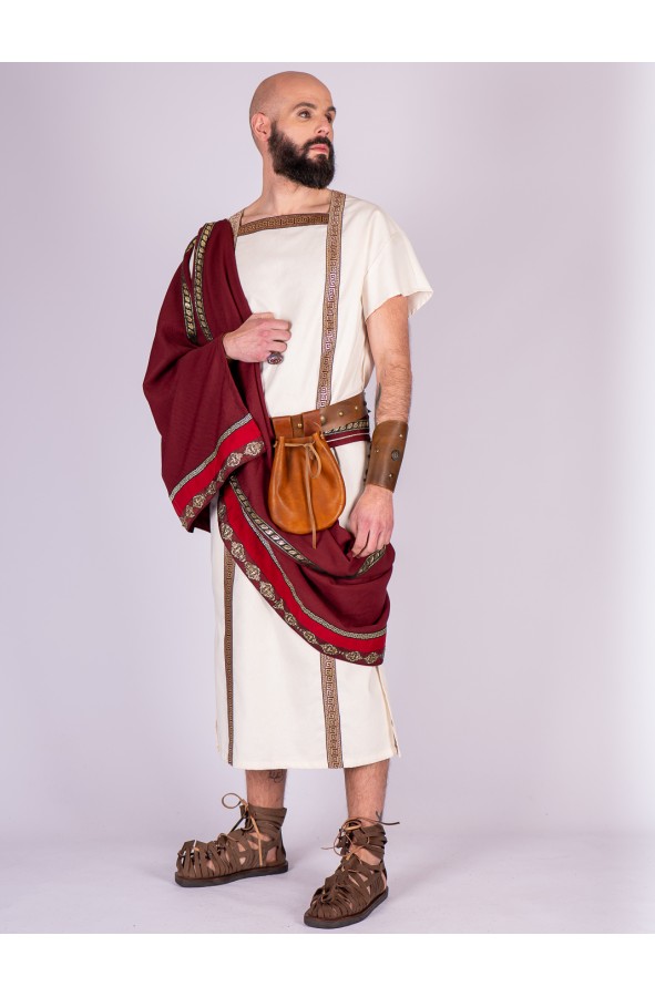 Roman Tunic with Gold-Decorated Toga