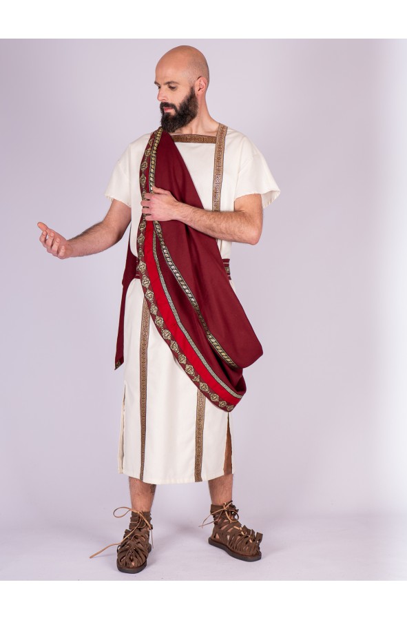 Roman Tunic with Gold-Decorated Toga
