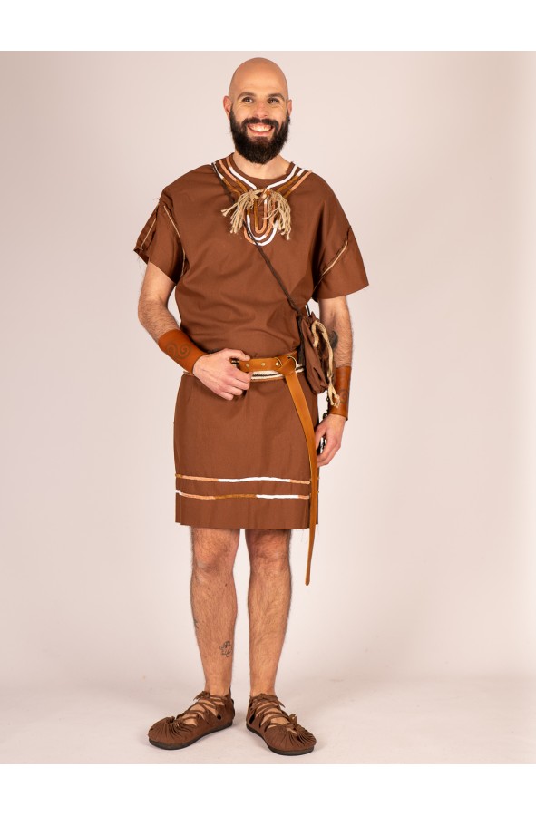 Túnica celta vikinga con cinturón de...