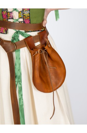 Bolsa medieval de cuero...