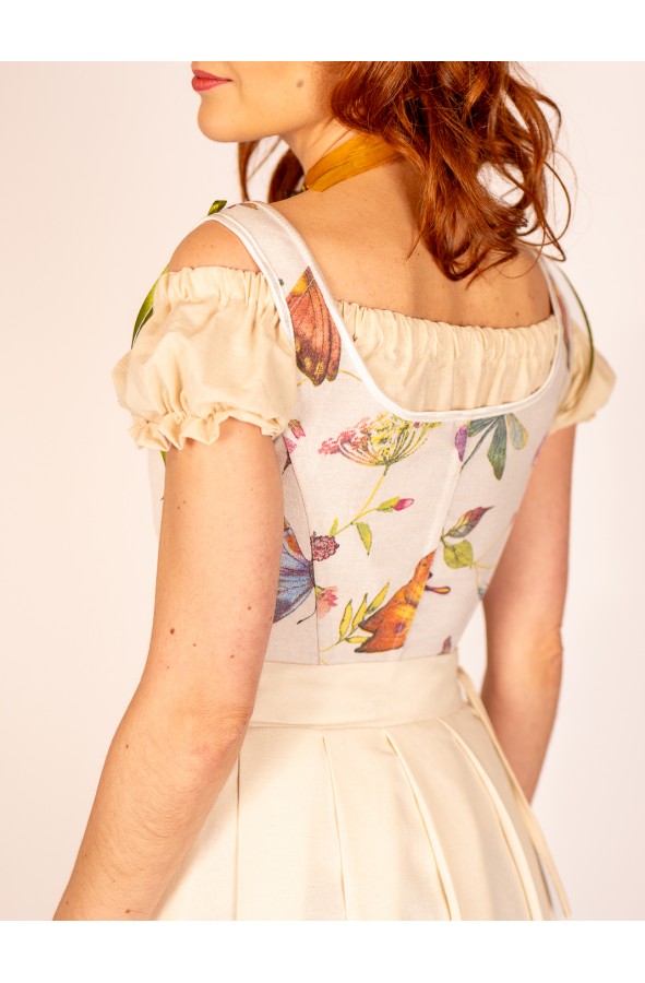 Corset floral de Yutecrea con lazos y...