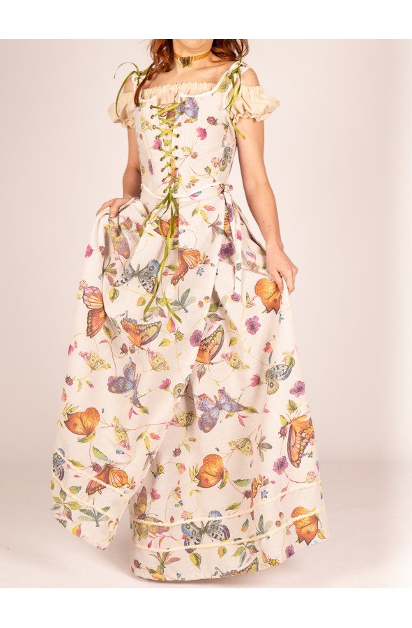 Falda cruzada con ajuste de cuerdas...