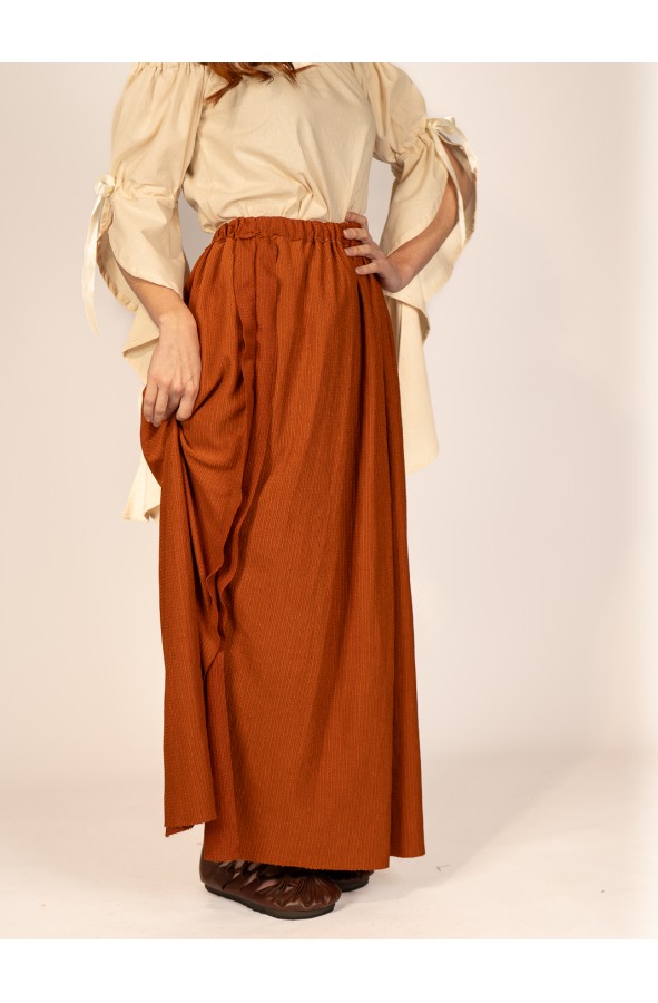 Medieval Skirt with Slit and Flowing...