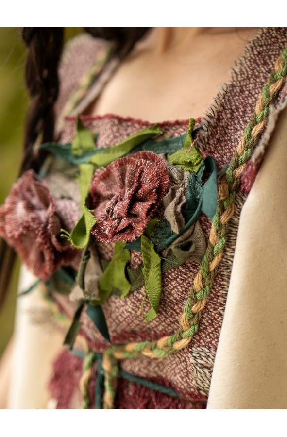 Medieval dress with embroidered...