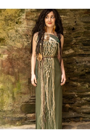 Vestido celta verde rústico...