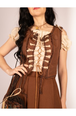 Medieval brown vest with...