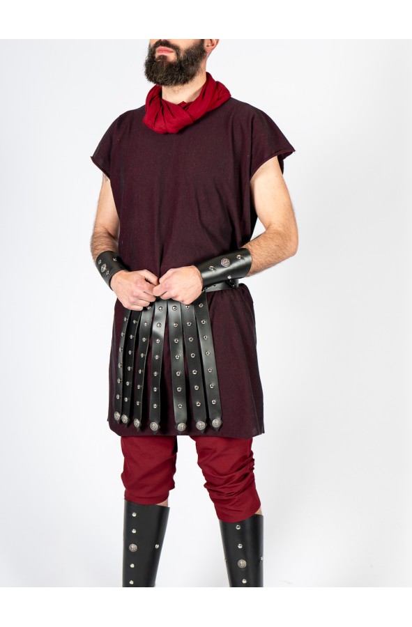 Black Roman armbands with silver lions