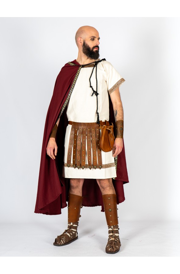 Bolsa de cuero romana con cierre de...